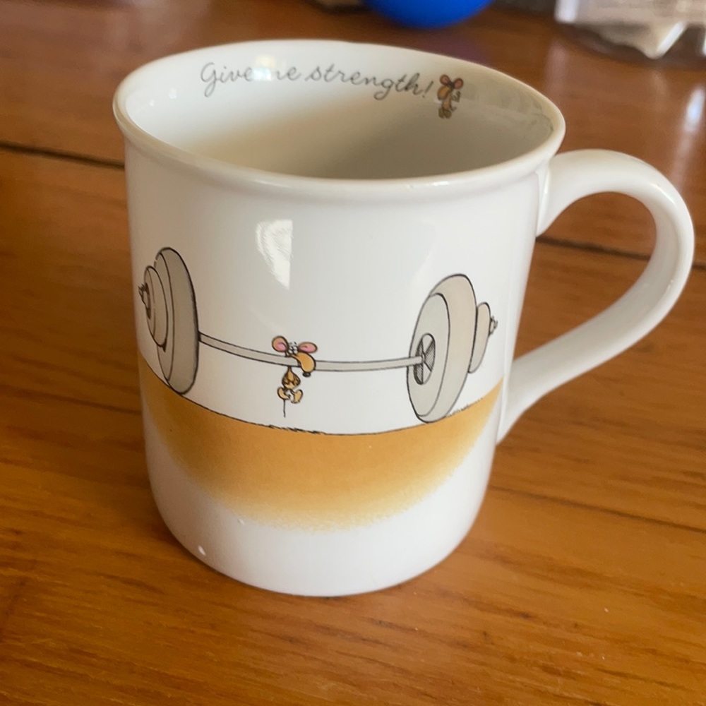 Hallmark rim shots give me strength mug